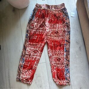 Free People Velvet Harem Pants XS Boho Paisley NWT $148